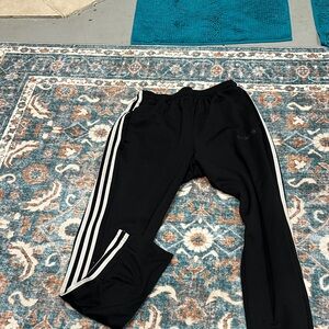 adidas Black Joggers with White Stripes
